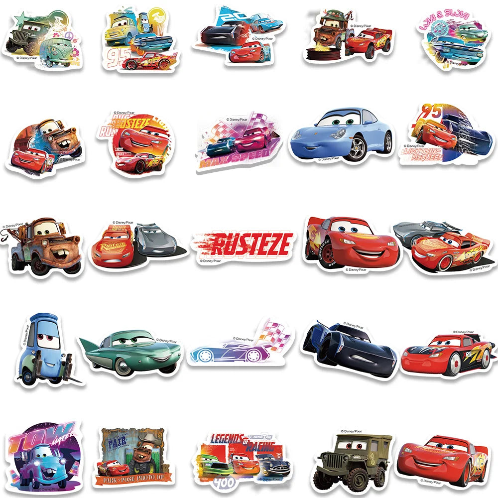 Lot de 50 Stickers Cars