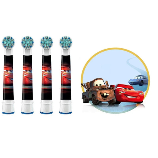 Set de 4 Têtes de Brosses de Rechange Cars Lightning McQueen 4 pcs