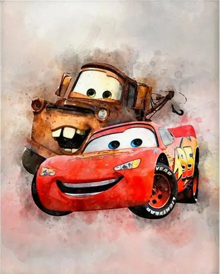 Poster Cars McQueen et Martin duo de Choc 20x30cm