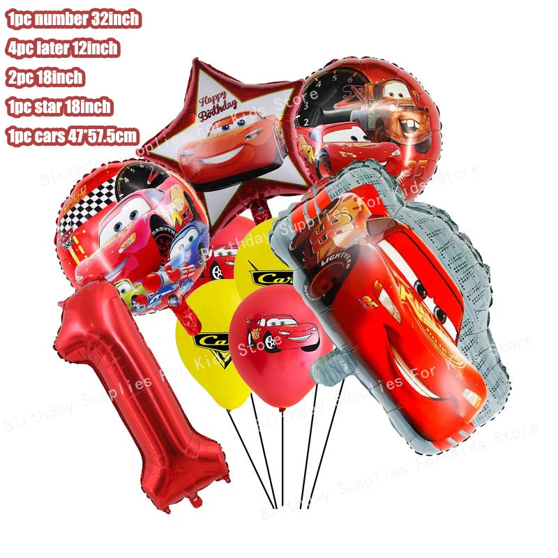 Kit Complet Anniversaire Cars Ballon 1 - 9 pièces