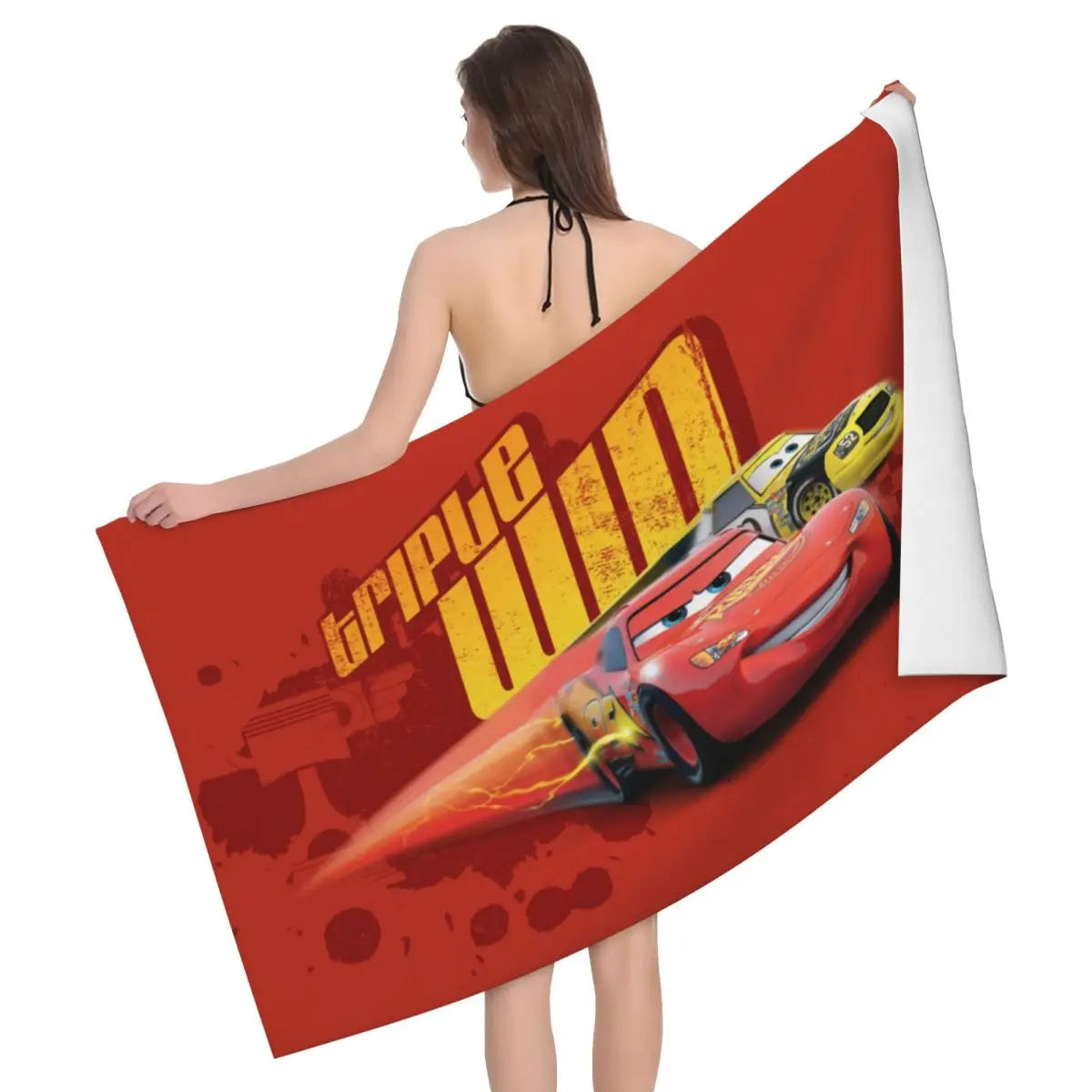 Serviette de Plage Cars Triple Win 130x80cm