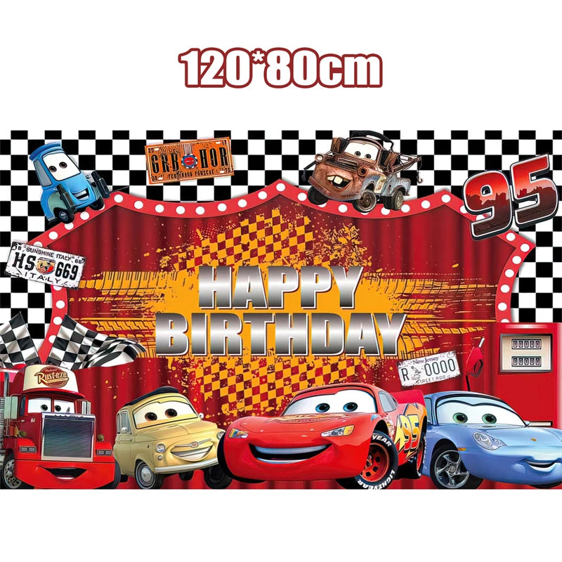 Kit Complet Anniversaire Cars Decor de fond 2