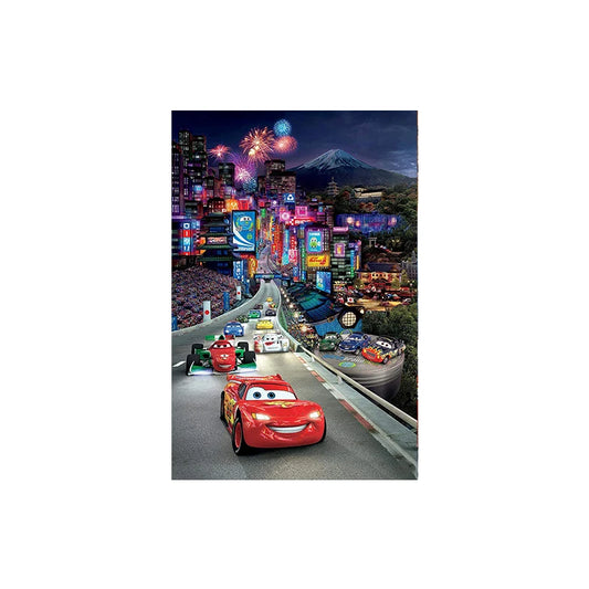 Poster Cars McQueen en Course de Nuit 20X30cm