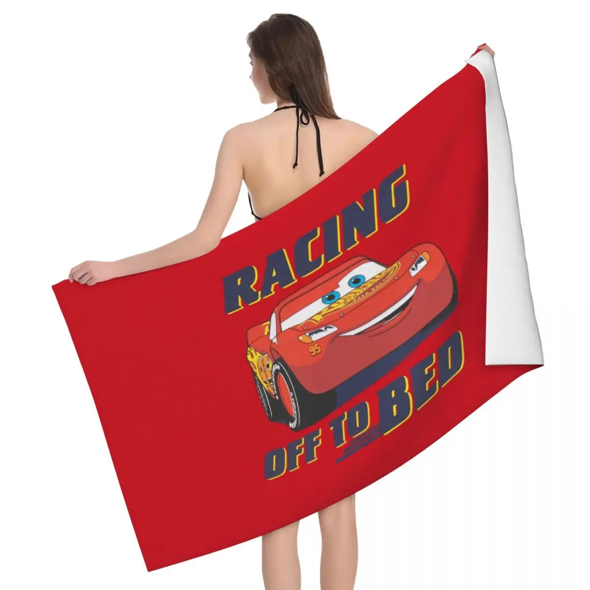 Serviette de Plage Cars Racing Off The Bed 130x80cm