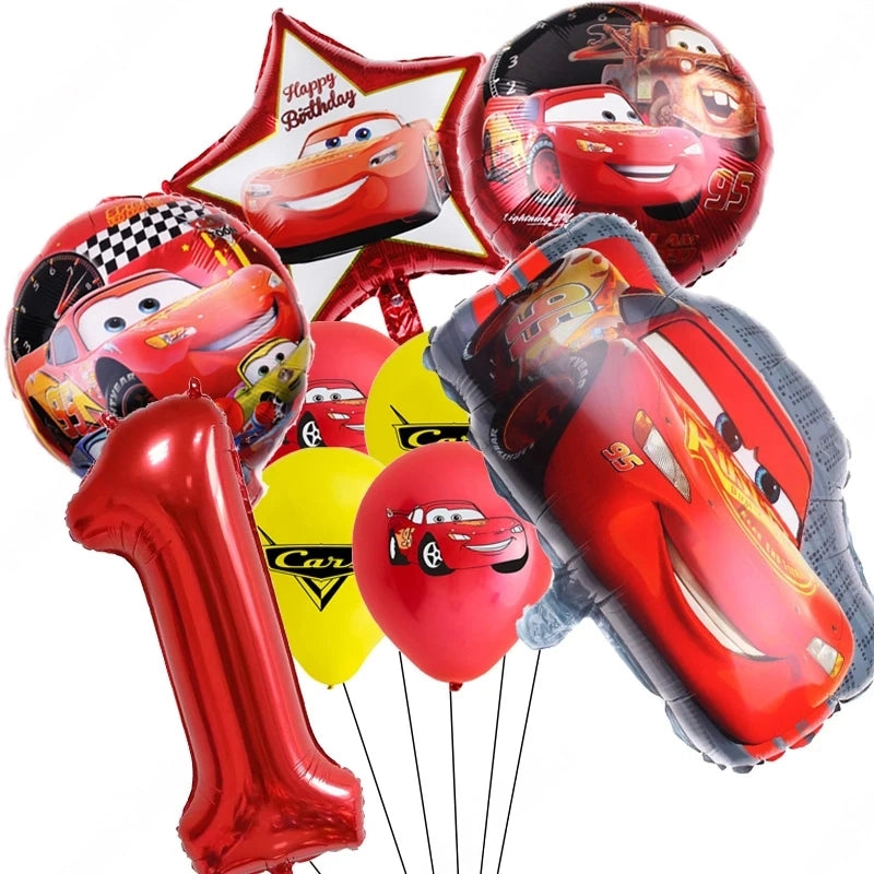 Ballon D'anniversaire Cars Flash McQueen - 25 modèles 9 ballons pour 1 an