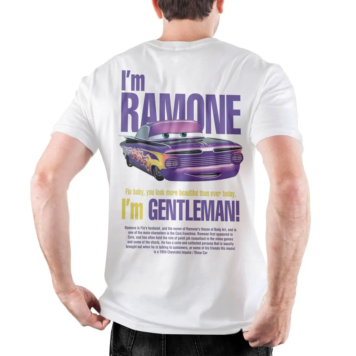 T-Shirt Cars Ramone - "I'm Gentleman" Blanc