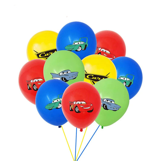 Déco Anniversaire Cars - 16 Ballons Latex