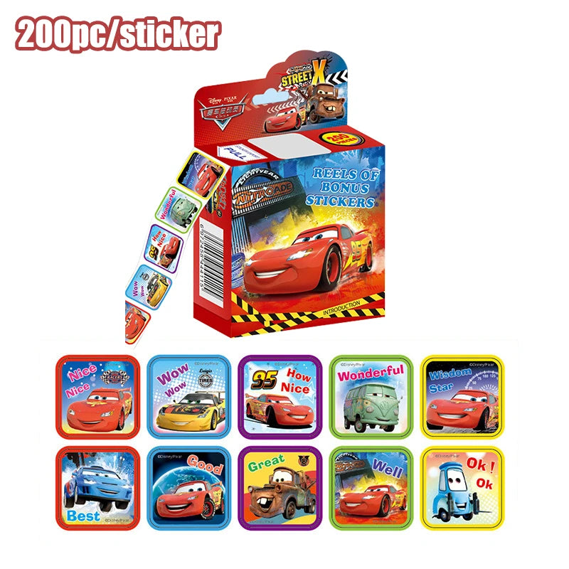 Kit Complet Anniversaire Cars Sticker - 200 pièces