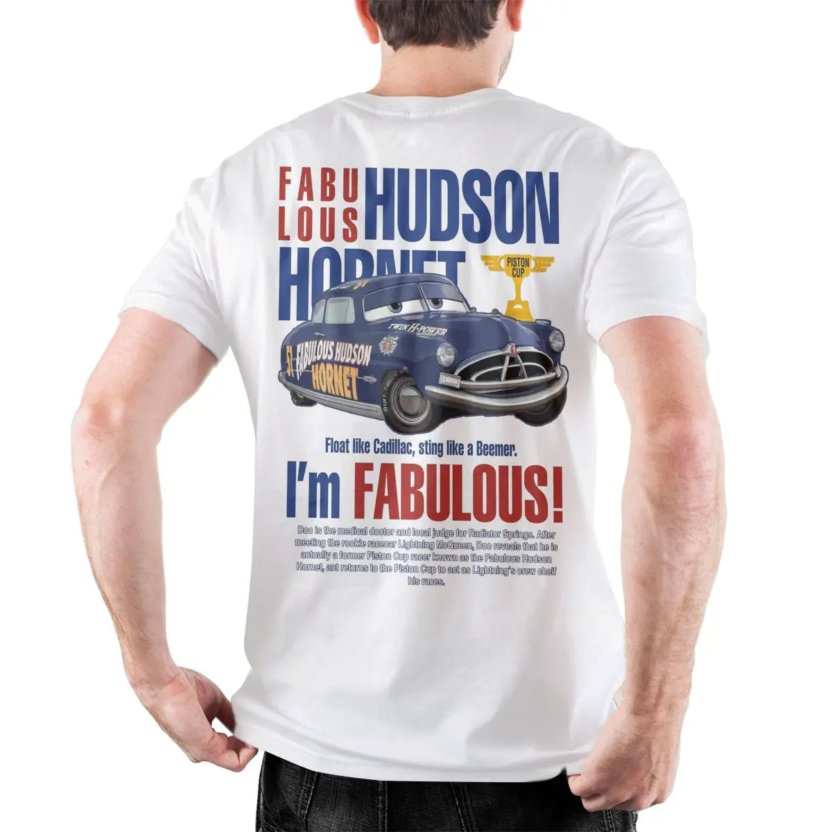 T-Shirt Cars Hudson Hornet - "I'm Fabulous" Blanc