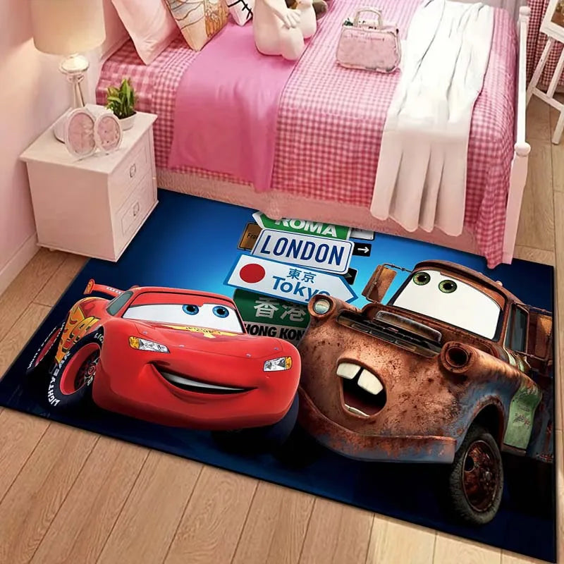 Tapis Cars McQueen et Martin en Voyage 40x60cm