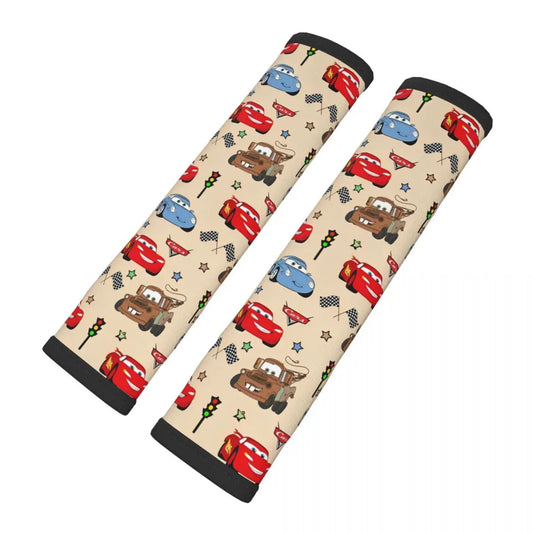 Protector de cinturón de seguridad para coches - McQueen Sally y Mater