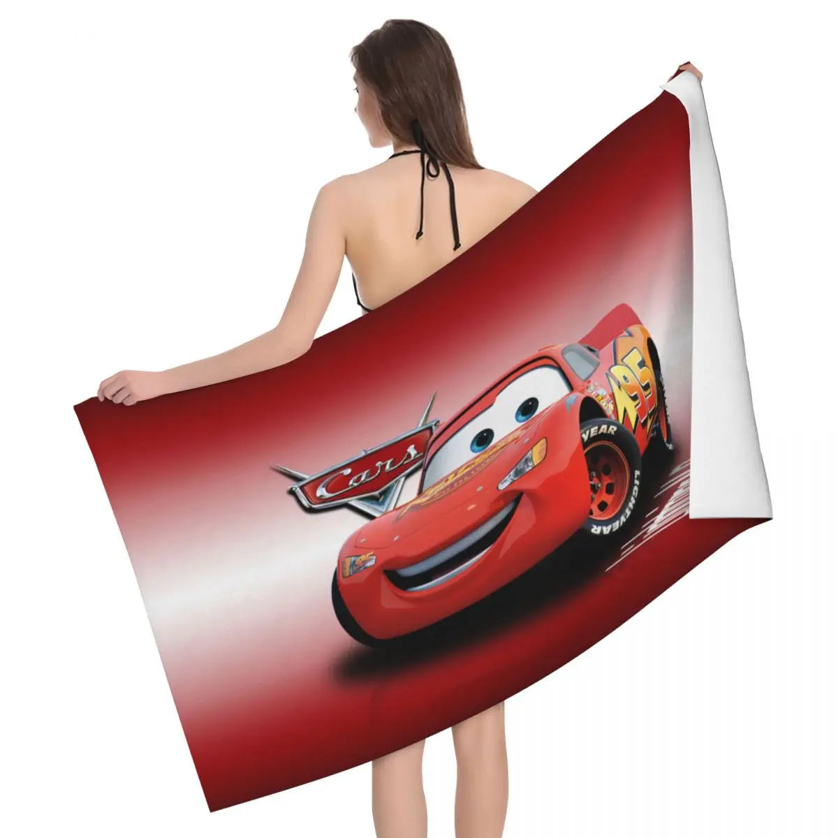 Serviette de Plage Cars Flash McQueen 130x80cm