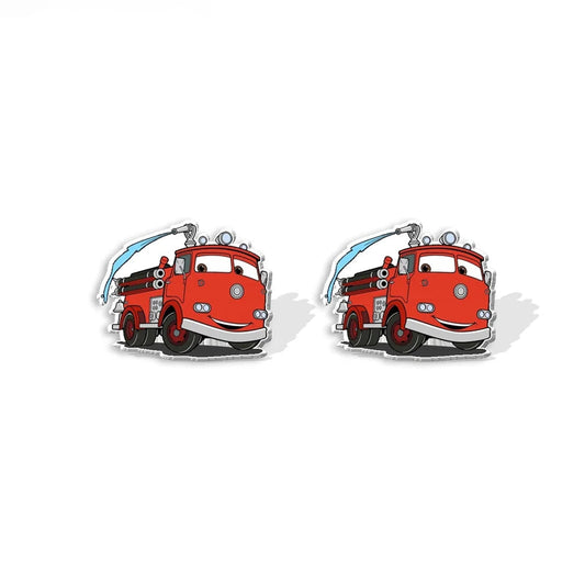 Boucle d'Oreille Cars - Red le Camion de Pompier