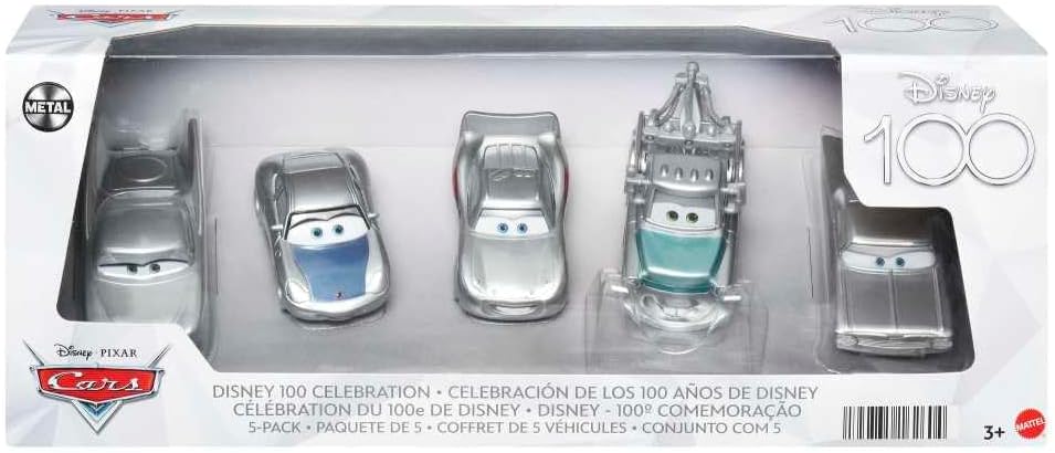 Coffret 5 Voitures Cars - Edition Spéciale 100 ans de Disney