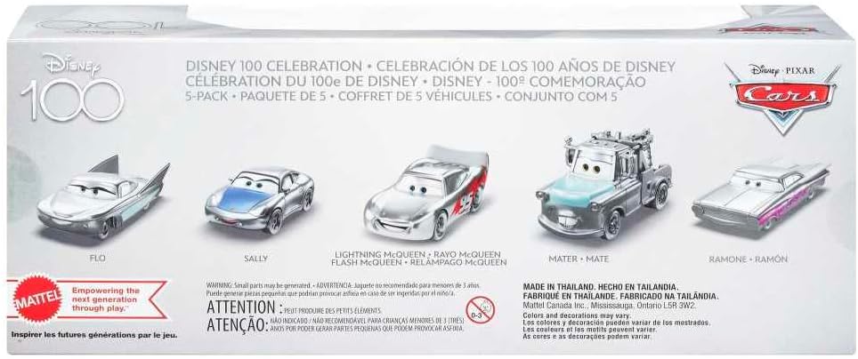 Coffret 5 Voitures Cars - Edition Spéciale 100 ans de Disney