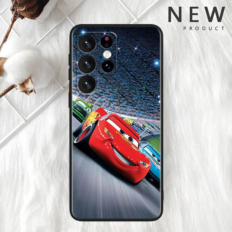 Coque Cars Samsung - McQueen vs King vs Chick