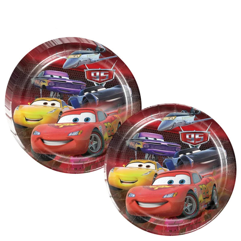 Déco Anniversaire Cars - 10 Assiettes Carton 23cm