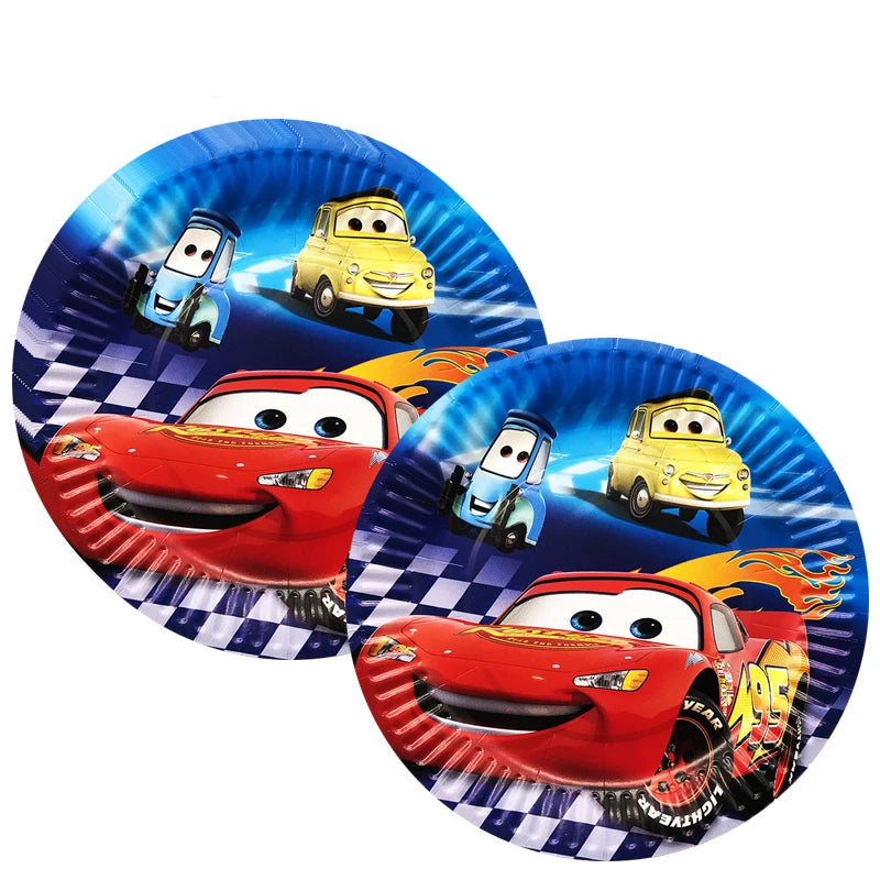 Déco Anniversaire Cars - 10 Assiettes Jetables McQueen 23cm