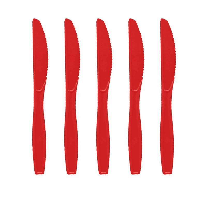 Déco Anniversaire Cars - 10 Couteaux Plastique Rouge