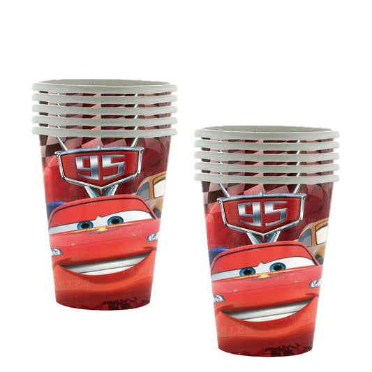 Déco Anniversaire Cars - 10 Gobelets Carton 25cl Flash McQueen