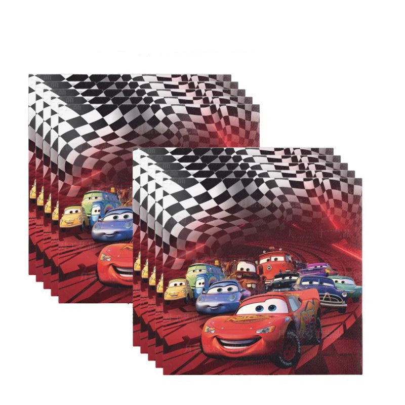 Déco Anniversaire Cars - 20 Serviettes Papier 17cm