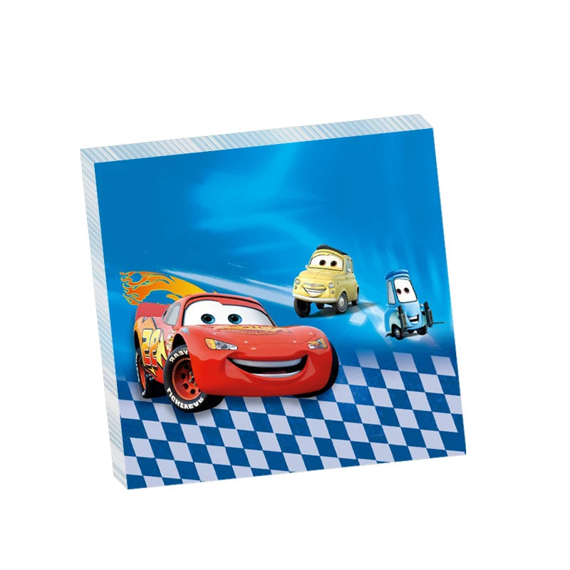 Déco Anniversaire Cars - 20 Serviettes Papier 17cm Flash McQueen