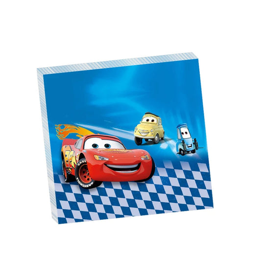 Déco Anniversaire Cars - 20 Serviettes Papier 17cm Flash McQueen
