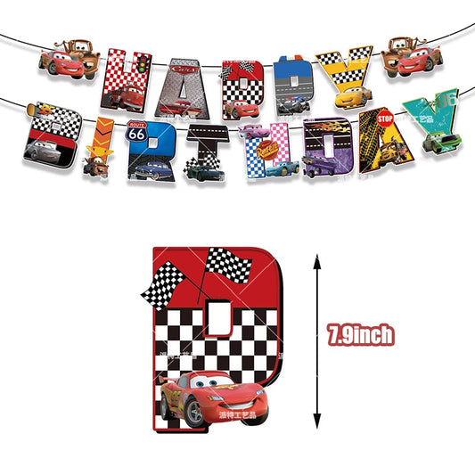Déco Anniversaire Cars - Guirlande Happy Birthday