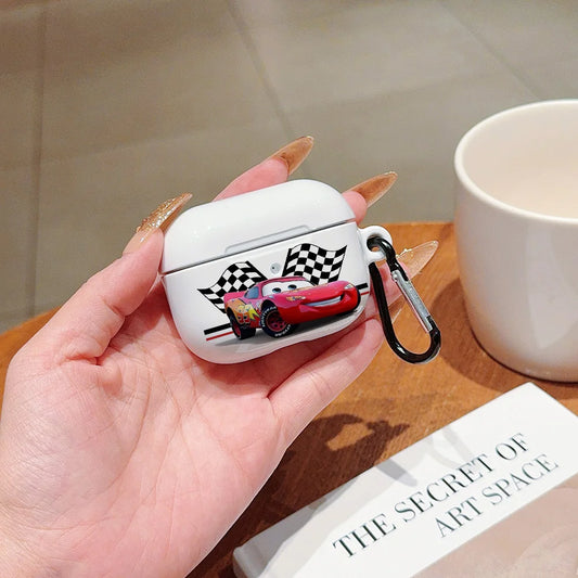 Etui Cars Airpods Flash McQueen - Drapeaux Damiers