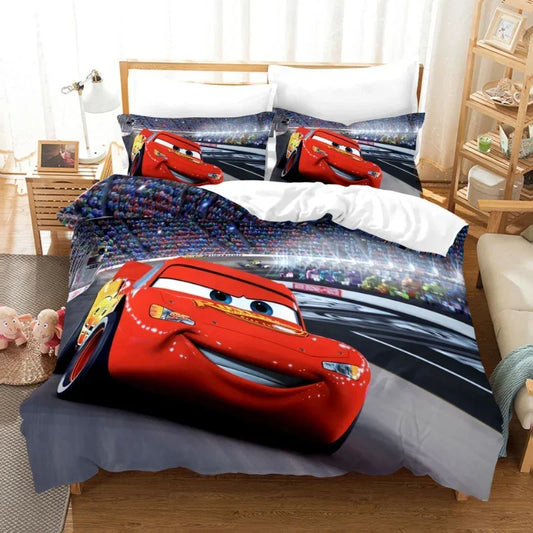 Housse de Couette Cars - Flash McQueen sur Circuit