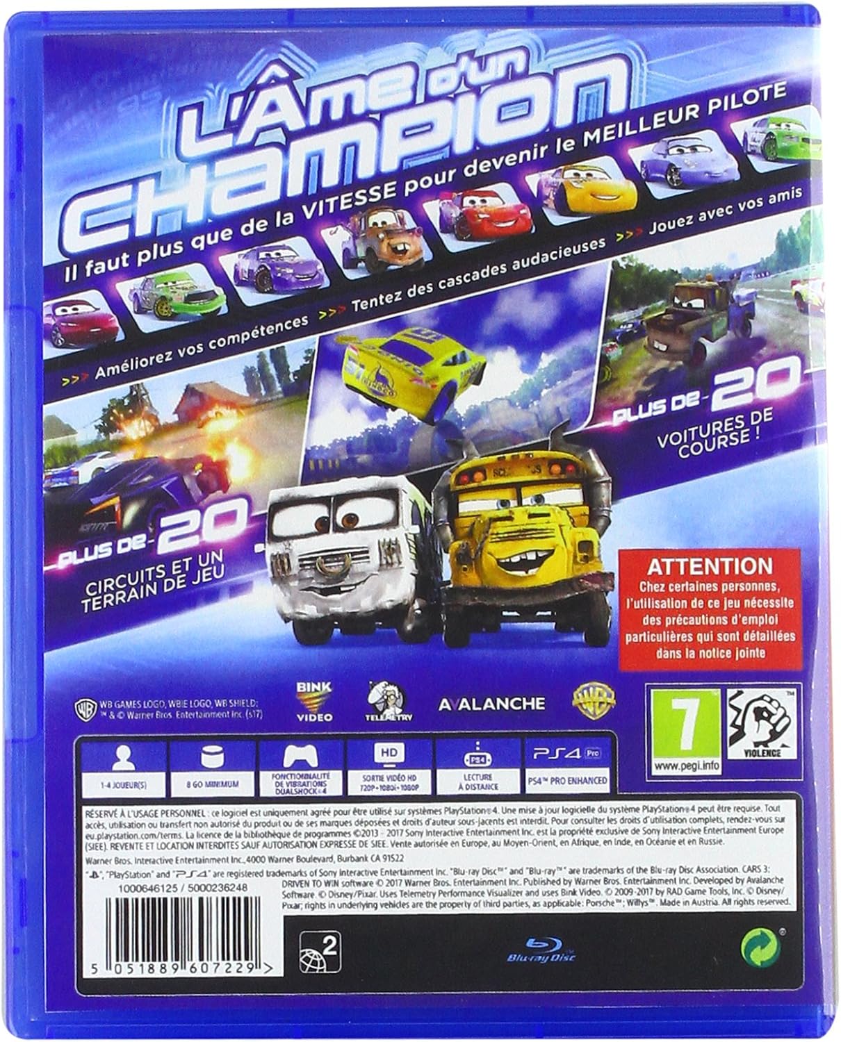 Jeu Video Cars 3 - Course Vers la Victoire - PS4