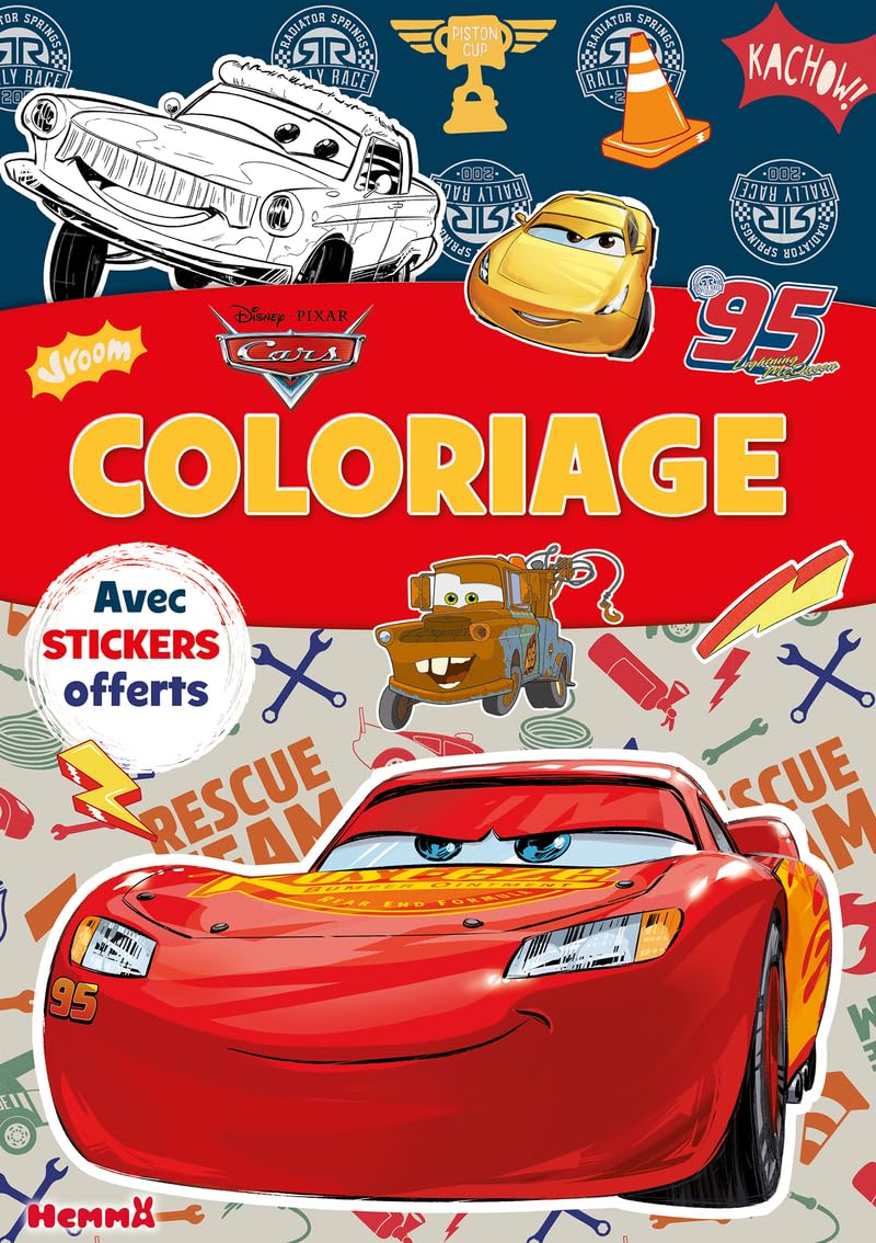 Livre de Coloriage Cars - Stickers Inclus