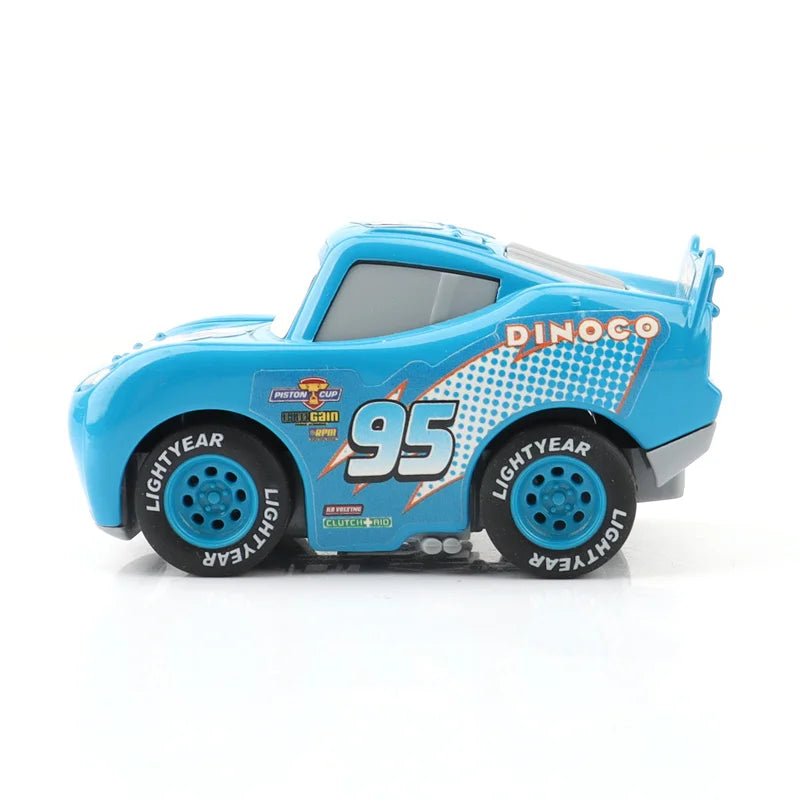 Mini Racer Cars - Flash McQueen Bleu Dinoco