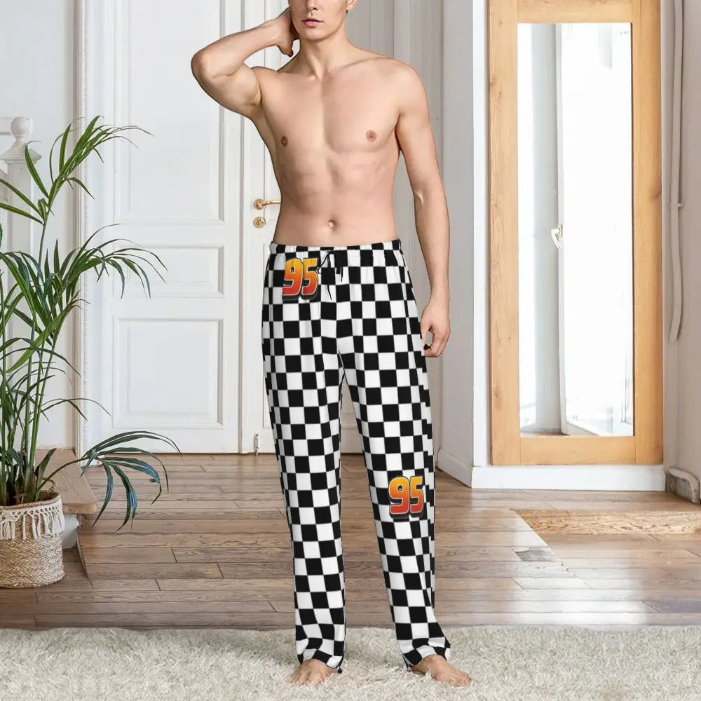 Pantalon Pyjama Cars Homme - Drapeau de Course et Numéro 95
