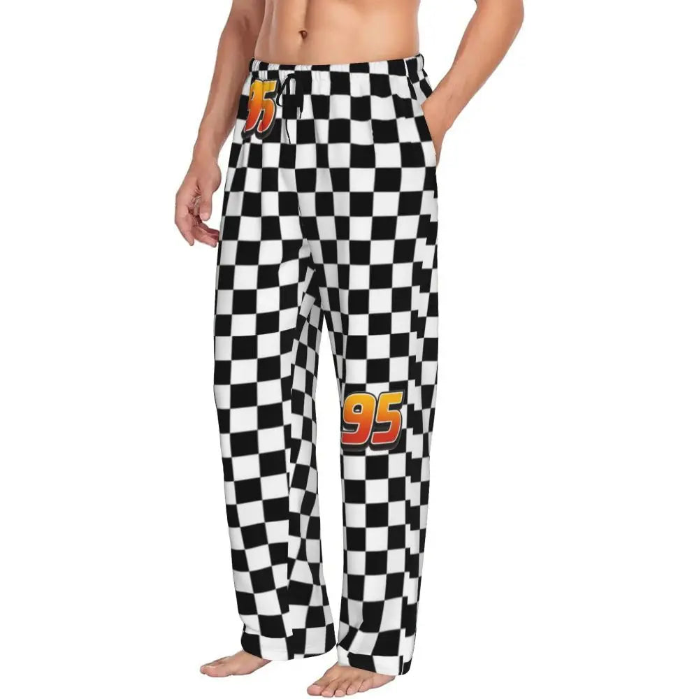 Pantalon Pyjama Cars Homme - Drapeau de Course et Numéro 95