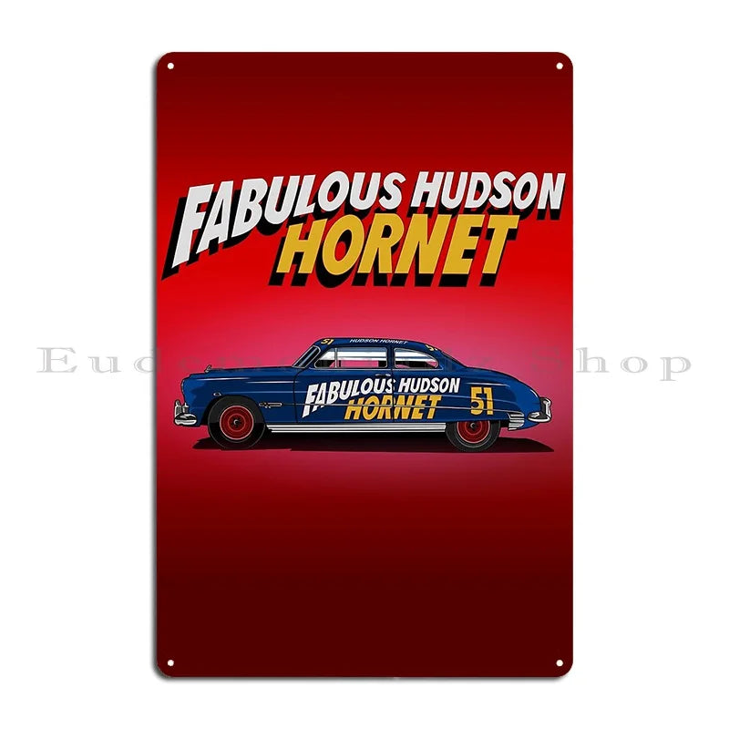 Plaque Décorative Cars en Métal - Fabulous Hudson Hornet