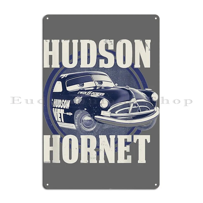 Plaque Décorative Cars en Métal - Hudson Hornet