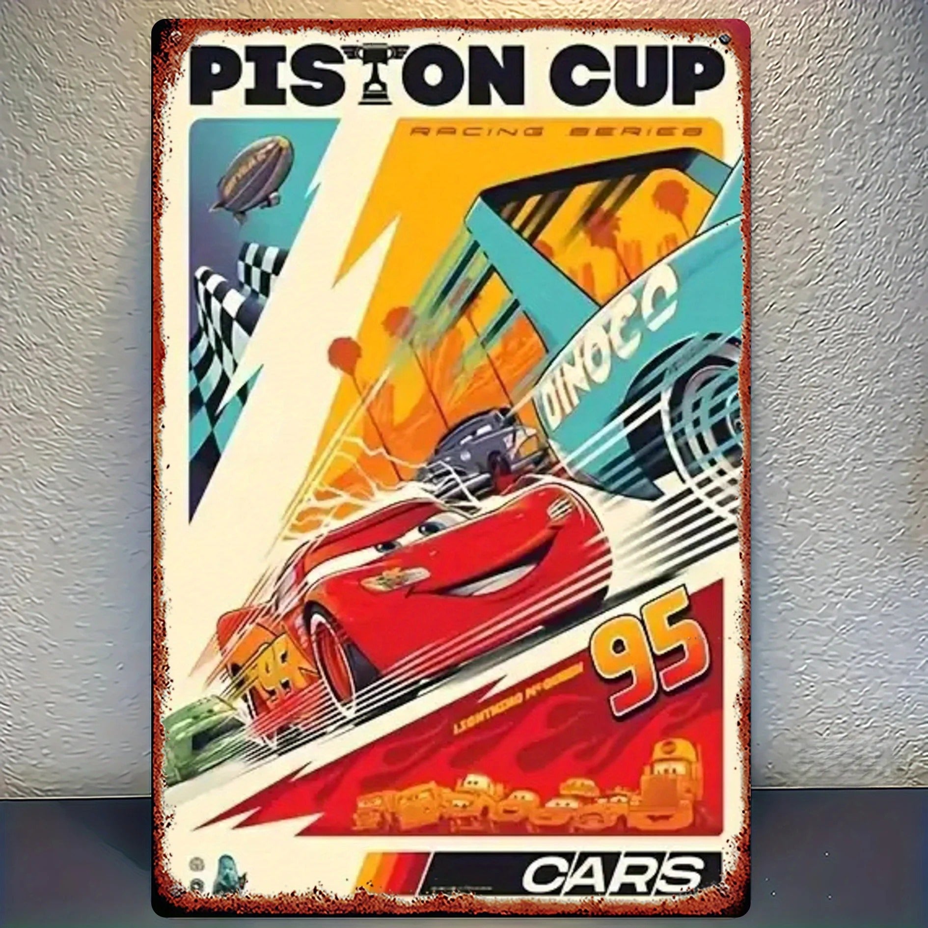 Plaque Décorative Cars en Métal - Piston Cup