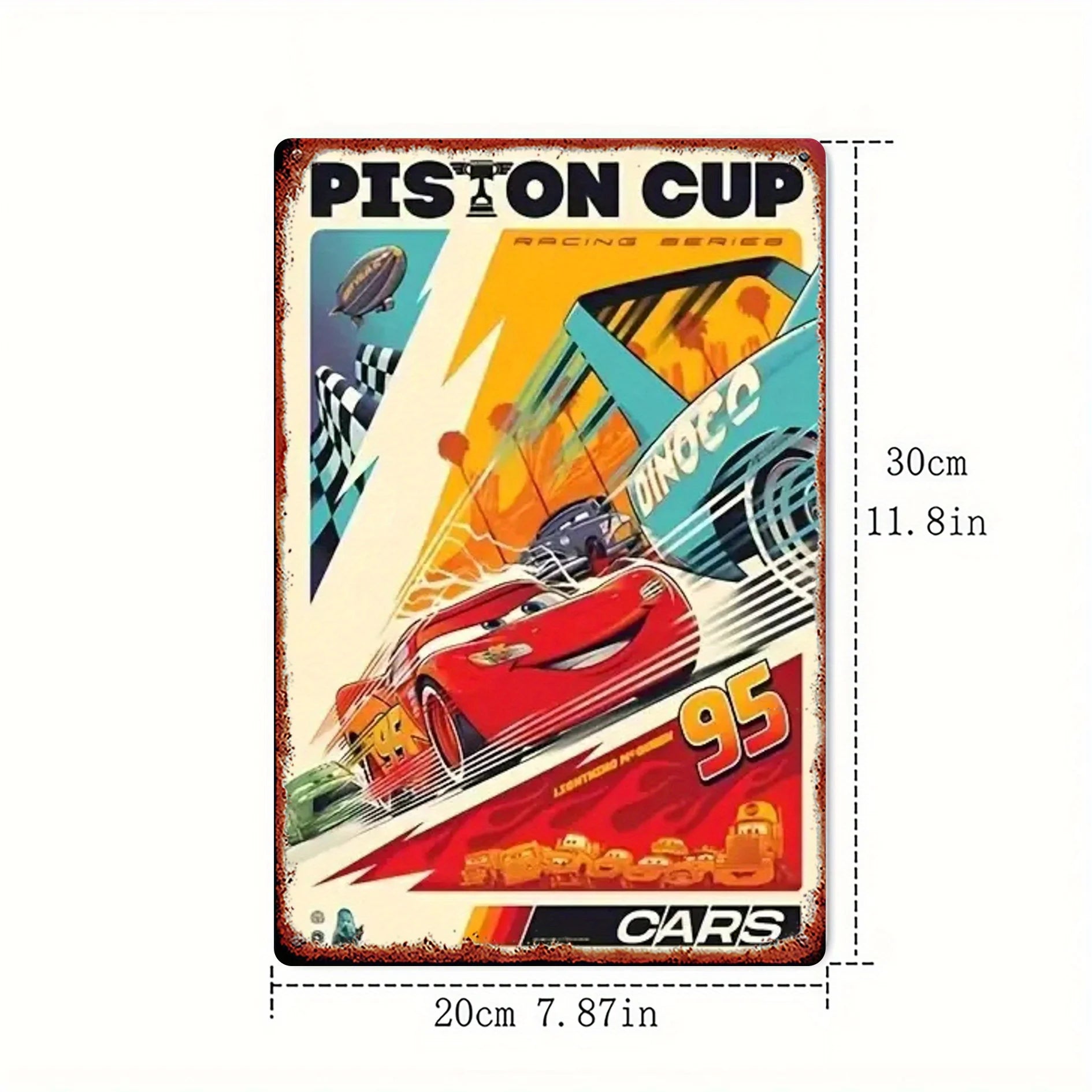 Plaque Décorative Cars en Métal - Piston Cup