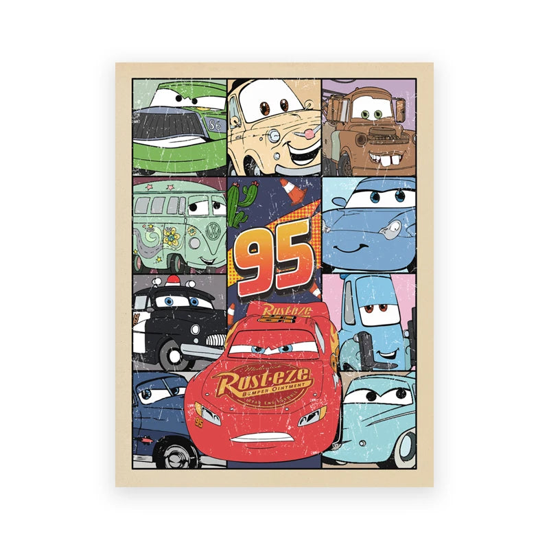 Poster Cars Effet Bande Dessinée
