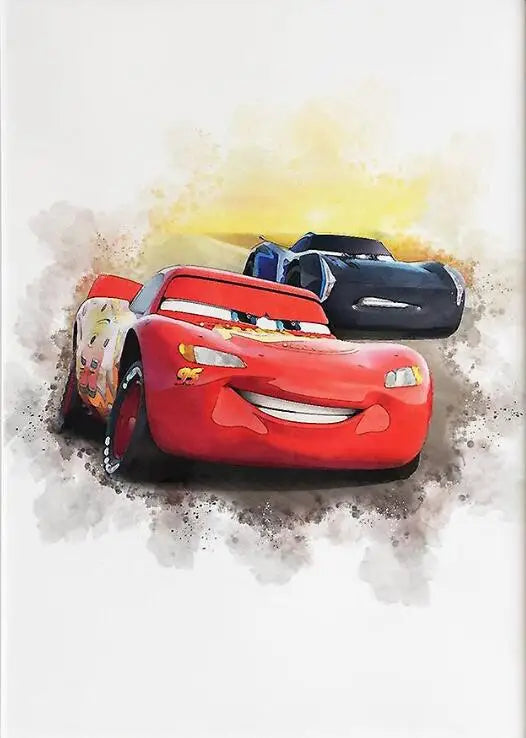 Poster Cars Flash McQueen vs Storm