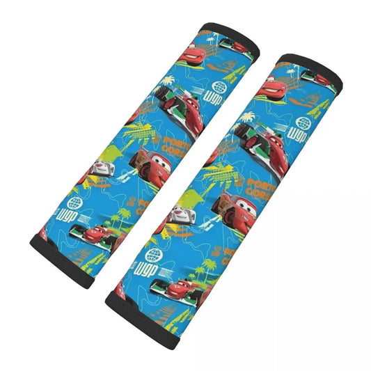 Protège Ceinture de Voiture Cars - McQueen et Francesco Bernoulli