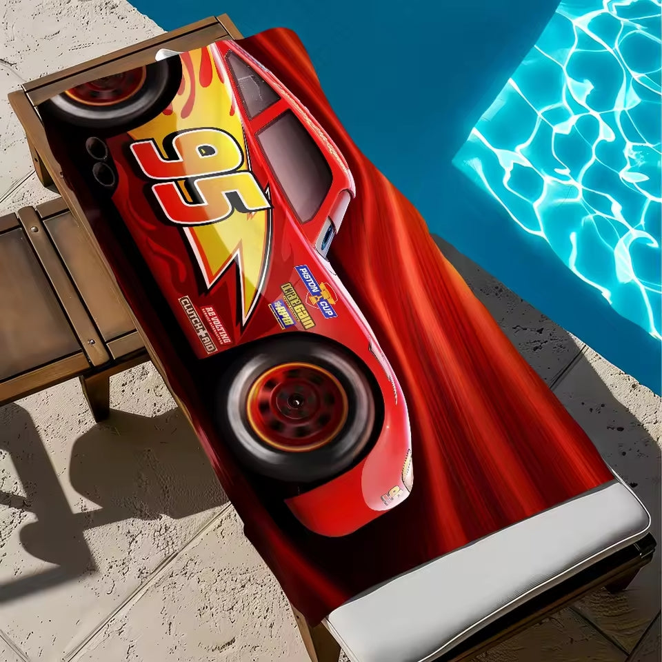 Serviette de Plage Cars Flash Lightning McQueen