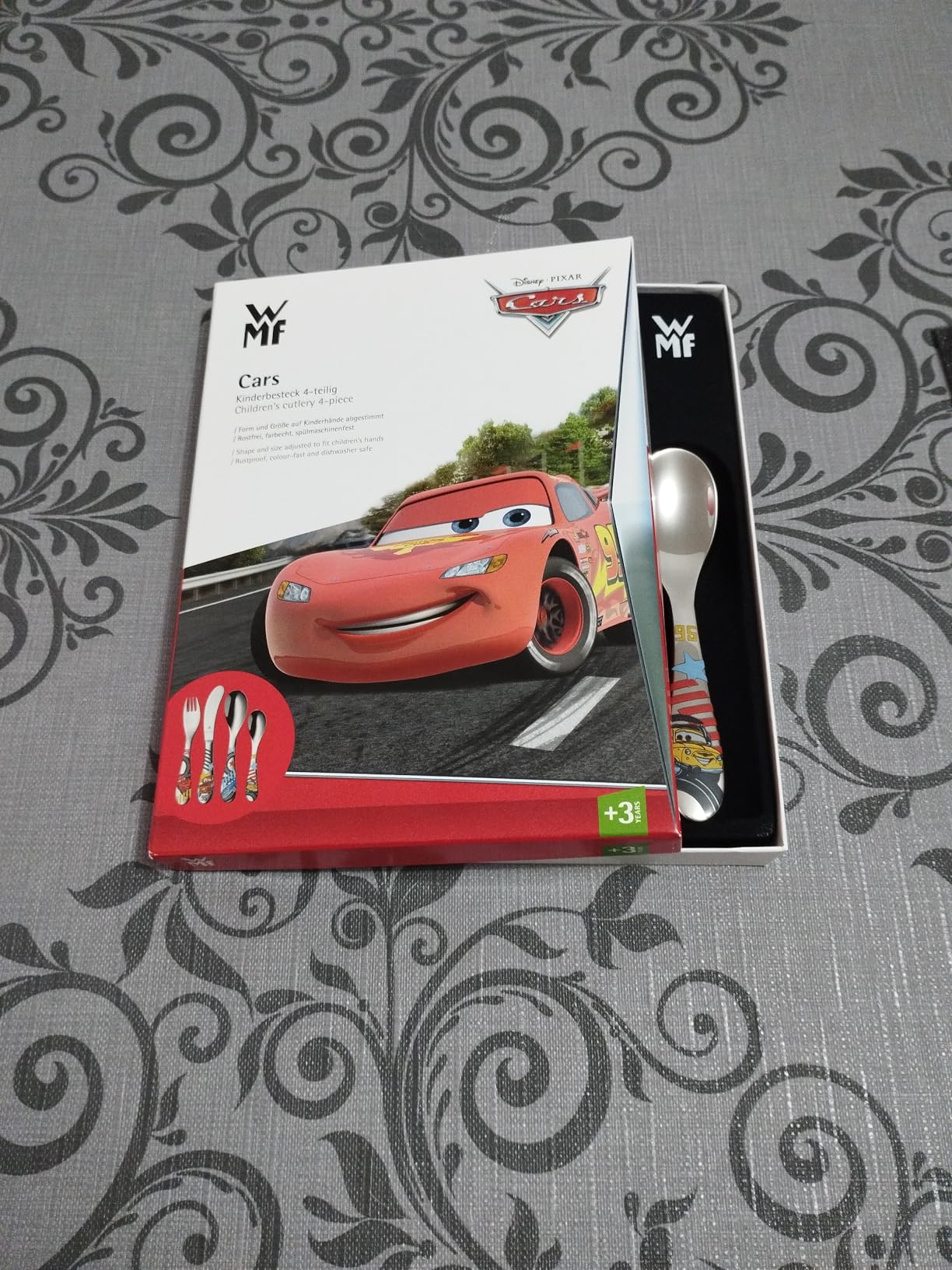 Set de 4 Couverts Enfant Cars - Acier Inoxydable