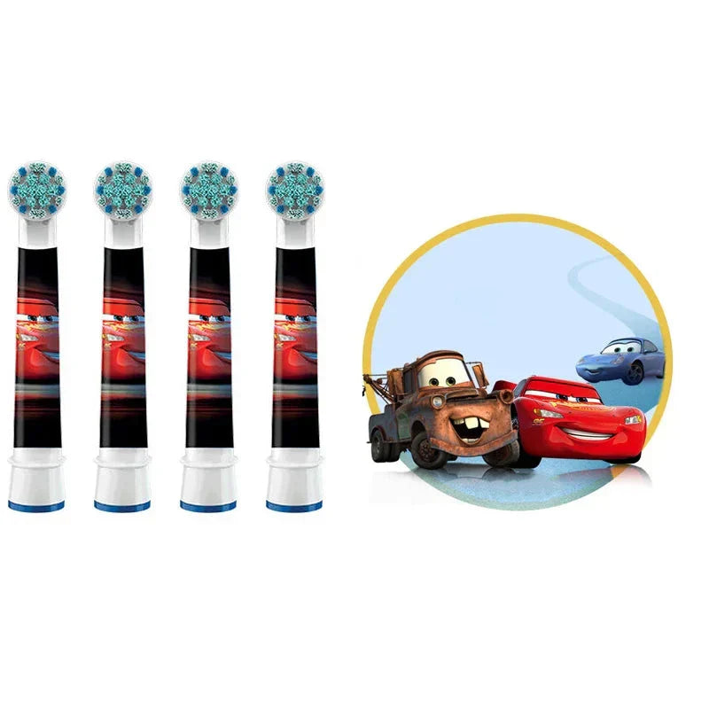 Set de 4 Têtes de Brosses de Rechange Cars Lightning McQueen