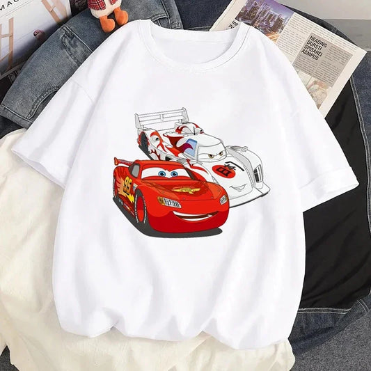 T-Shirt Cars McQueen et un Adversaire