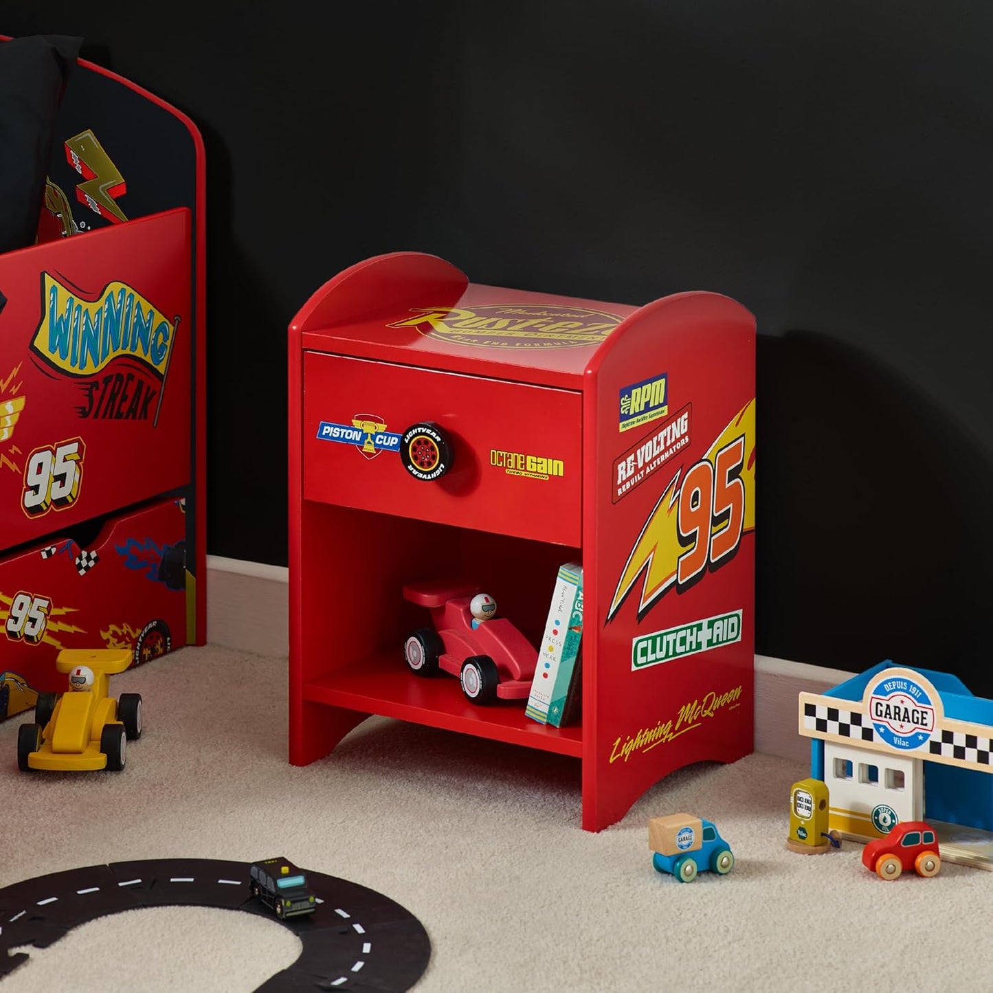 Table de Chevet Cars Rouge Flash McQueen