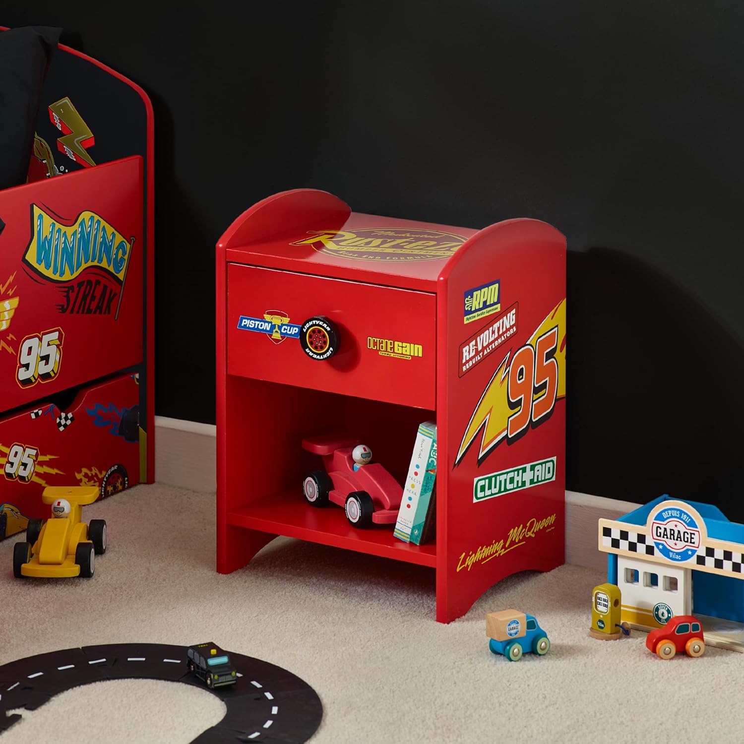 Table de Chevet Cars Rouge Flash McQueen