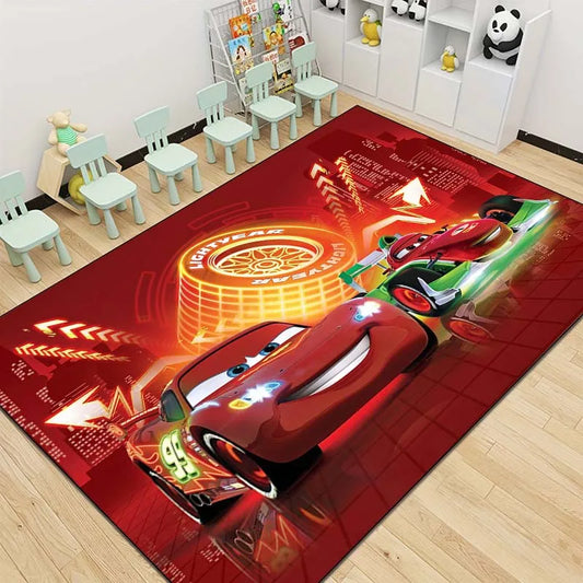 Tapis Cars McQueen et Francesco Lumineux