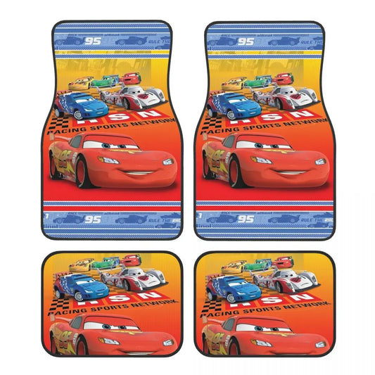 Tapis de Sol Cars pour Voiture - McQueen Raoul et Shu Todoroki